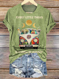 Women's Every Little Thing Is Gonna Be Alright Print Crew Neck T-shirt