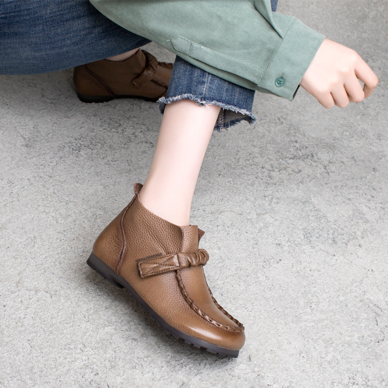 Autumn Retro Soft Leather Shoes