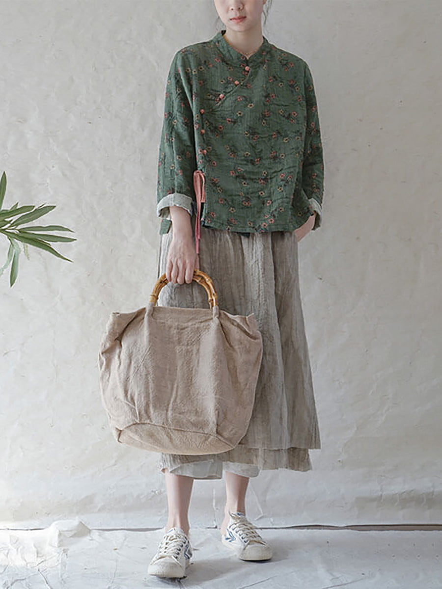 - 100% Cotton Retro Lace-up Sweatshirt