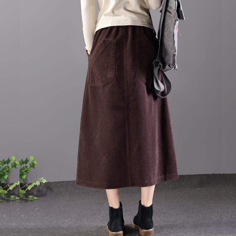 Literary Corduroy Skirt