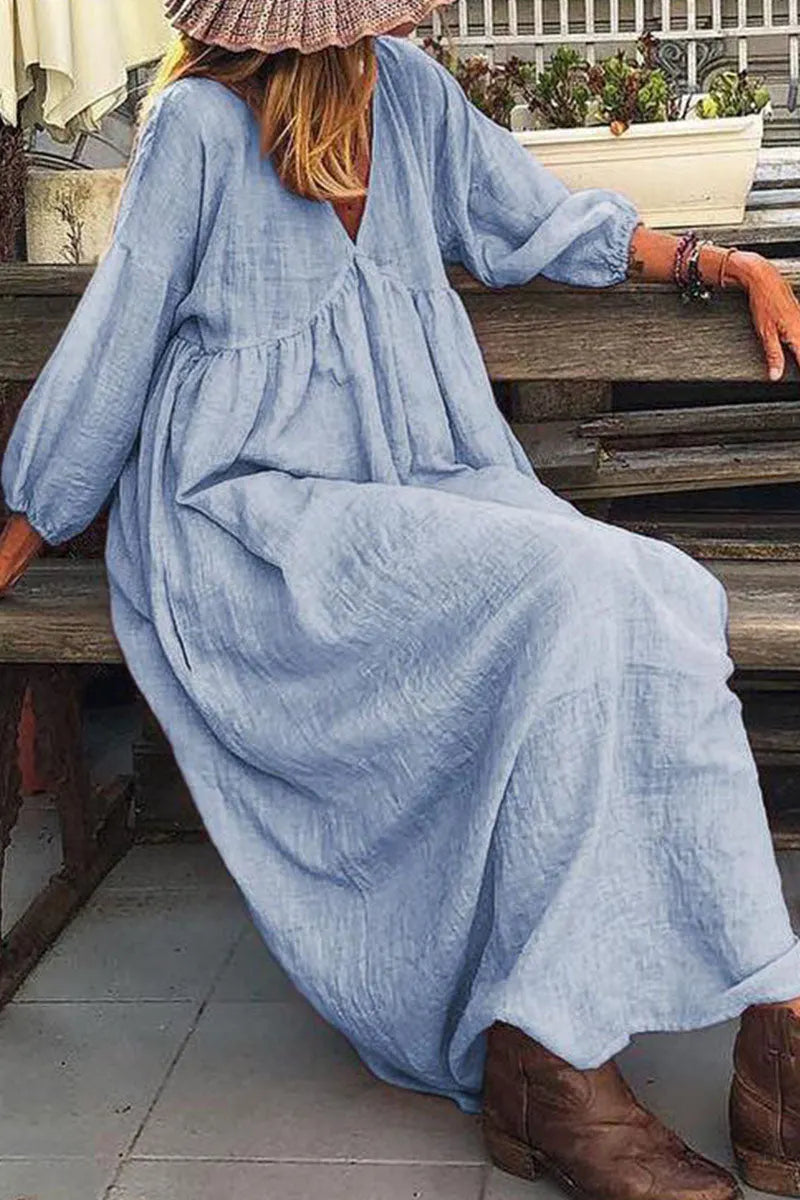Split Joint V Neck Princess Dresses