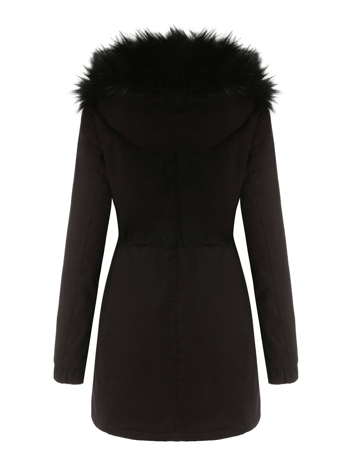 Parka Coat Street Plush Winter Hoodie Coat Color Oversized Fur Warm Coat