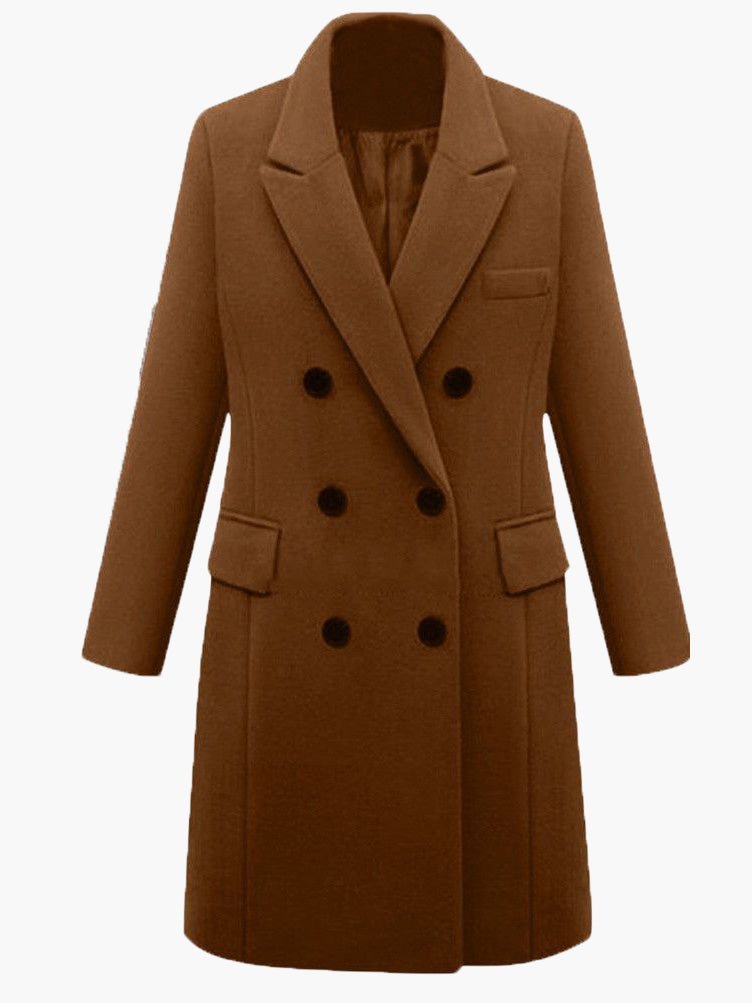Coats Lapel Double Breasted Wool Coat