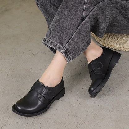 Retro Soft Leather Flat Shoes