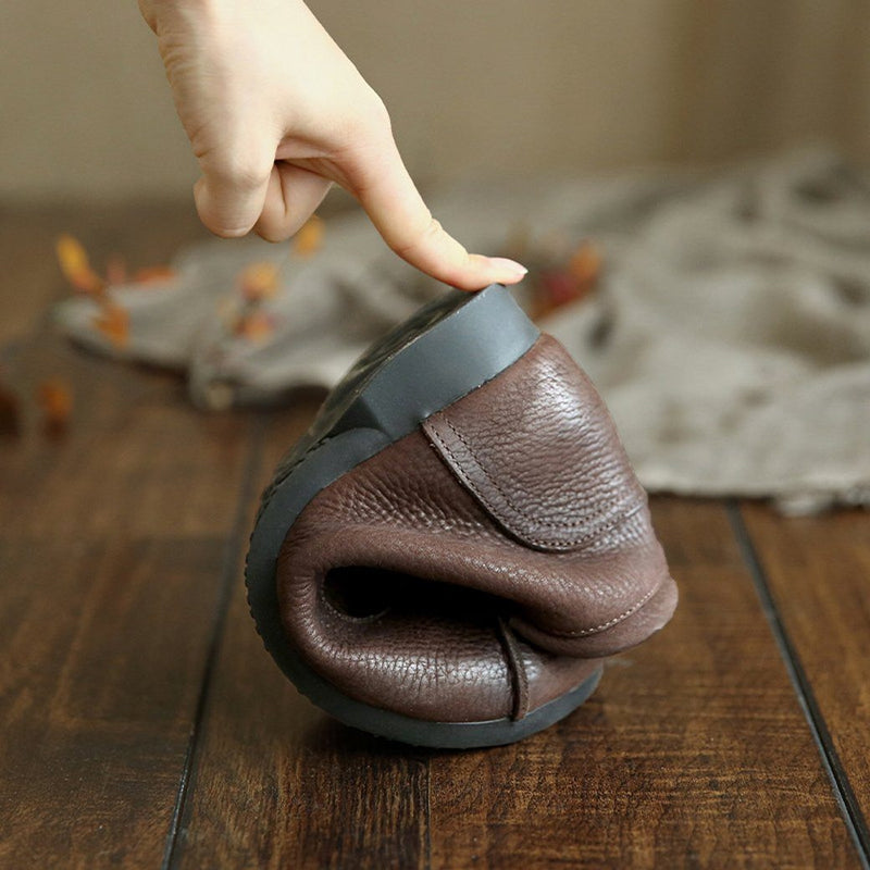 Cozy Autumn Retro Leather Ankle Boots