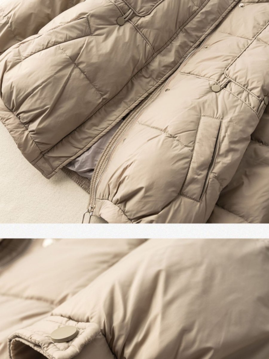 Lightweight and Loose Literary Short Version Down Jacket