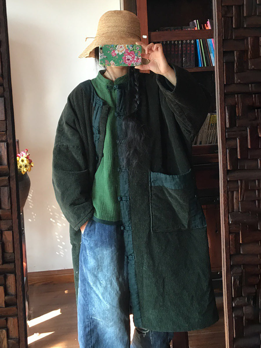 Spliced Mid Length Baggy Padded Coat