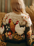 Women's Autumn/winter Thanksgiving Round Neck Warmth-giving Knit Sweater artswardrobe