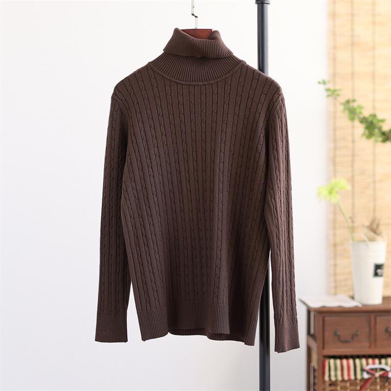 Winter Turtleneck Color Knitted Sweater