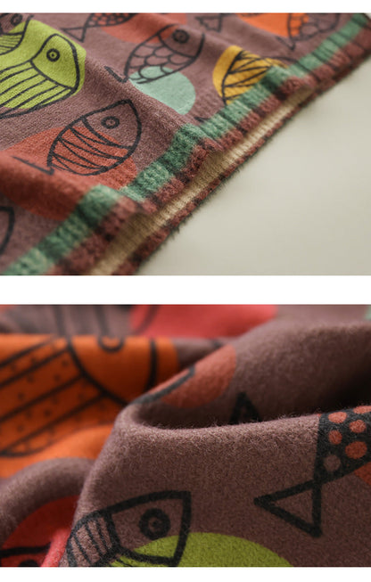 Artistic Retro Half Turtleneck Faux Mink Knitted Sweater
