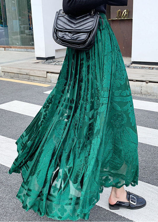 Green Velour Skirts Winter