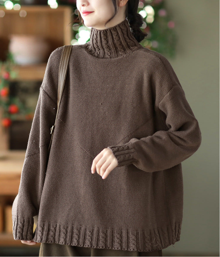 Retro Crochet Temperament Warm Sweater