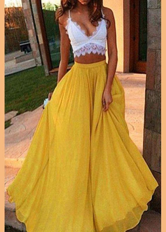 Chiffon Pure-color Full-skirted Holiday Beach Dress Fairy Skirt