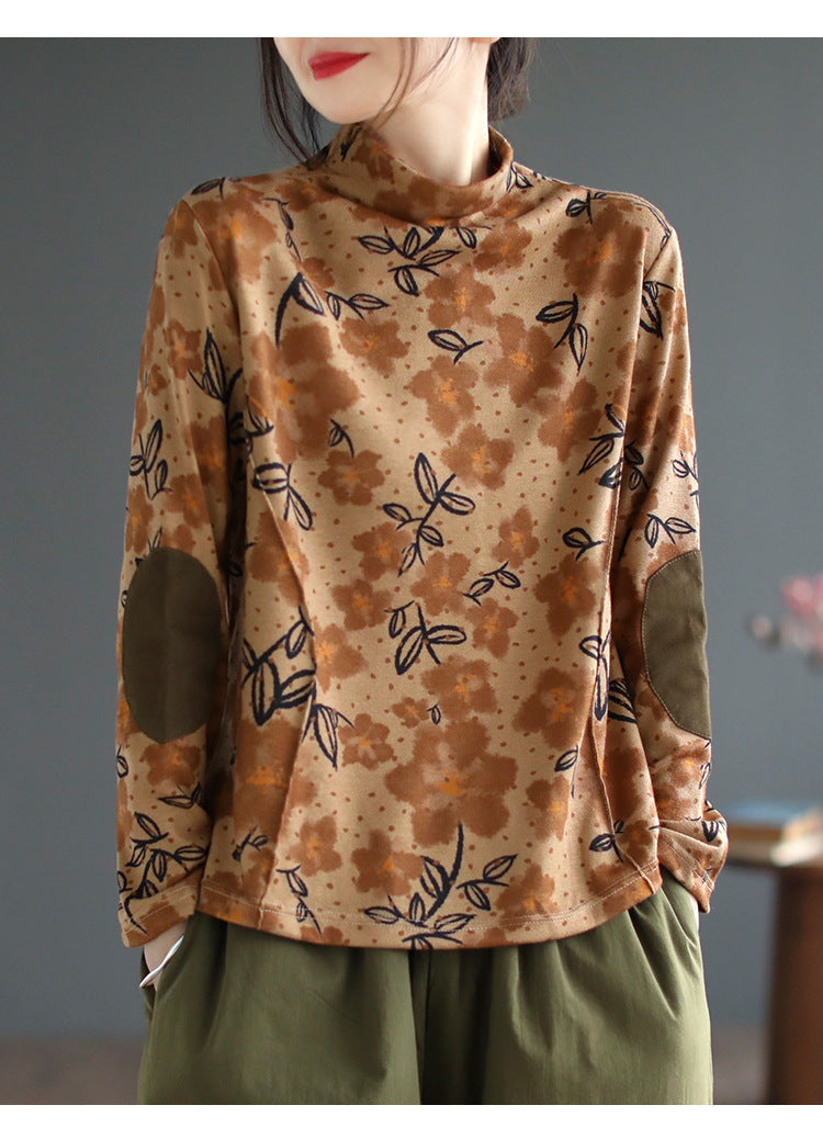 Artistic Print Knitted T-shirt