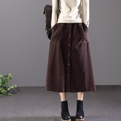 Literary Corduroy Skirt