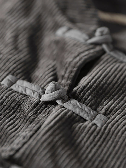 - Corduroy Breasted Pocket Coat