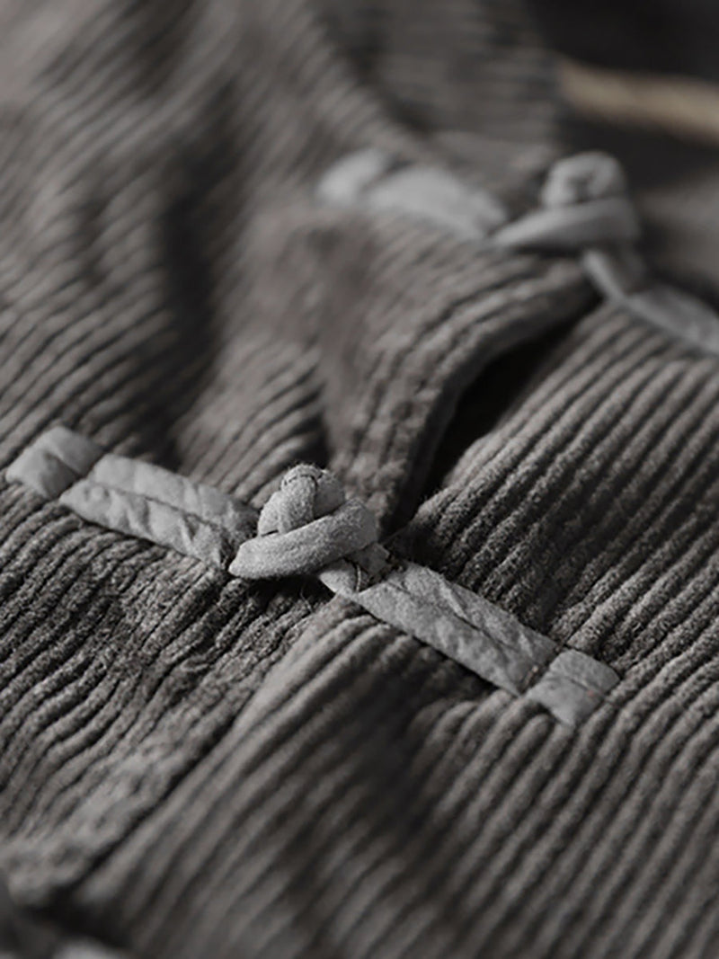 - Corduroy Breasted Pocket Coat