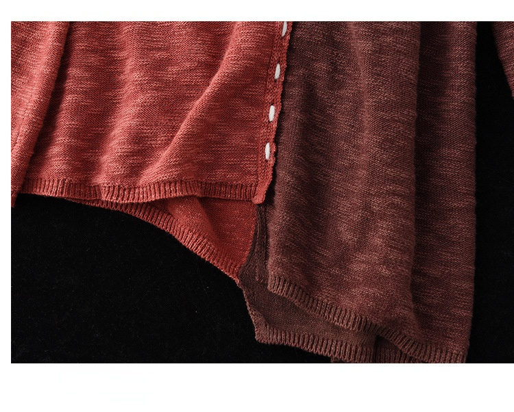 New Literary Retro Color Matching Knitted Top