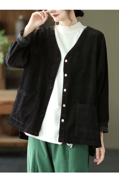 New Style Retro Literary Corduroy Jacket