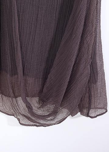 O Neck Cinched Linen Clothes Photography Gray Dresses