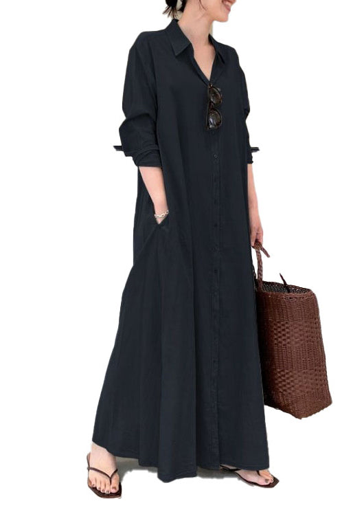 Army Green Oversized Cotton Robe Dresses Spring