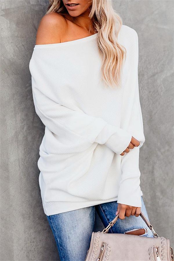 Color Drop Shoulder Sweater