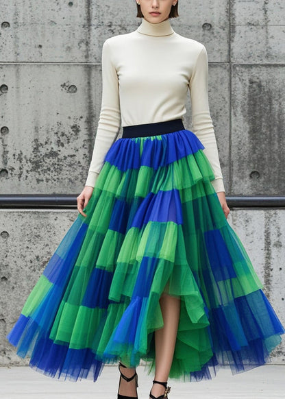 Boutique Colorblock Exra Large Hem Tulle Holiday Skirt Fall