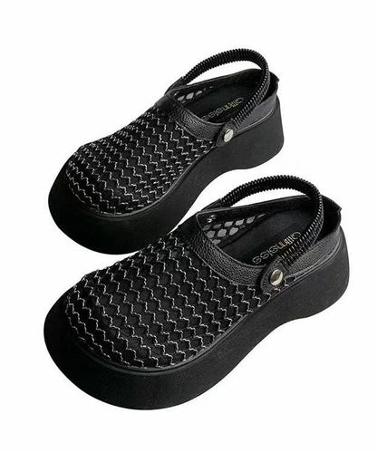 Apricot Sandals Platform Breathable Mesh Splicing