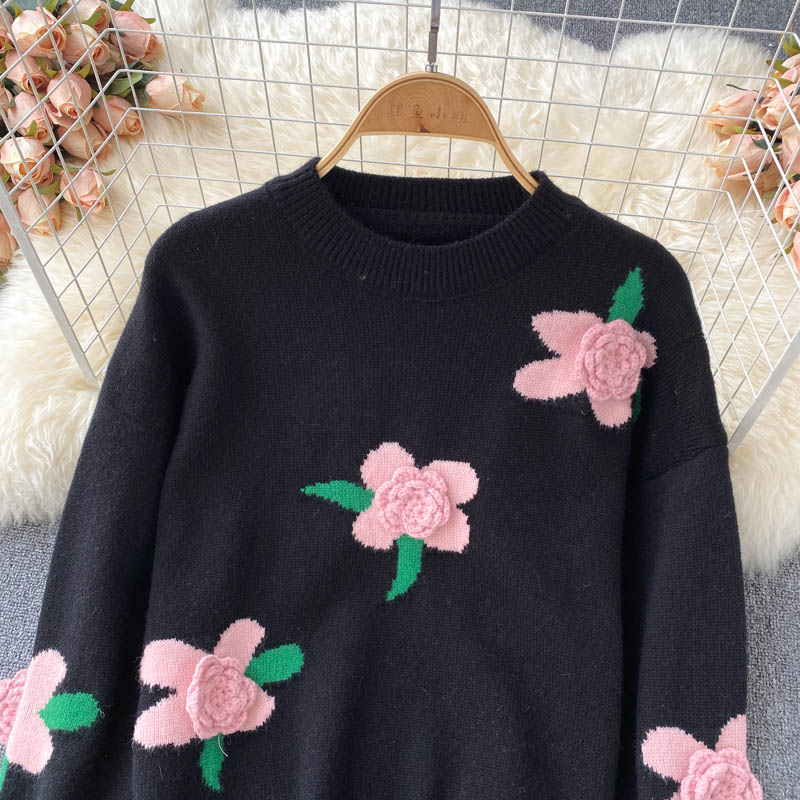 Flowers Long Sleeve Sweater 006