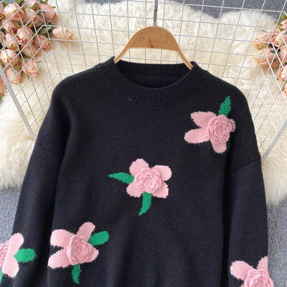 Flowers Long Sleeve Sweater 006