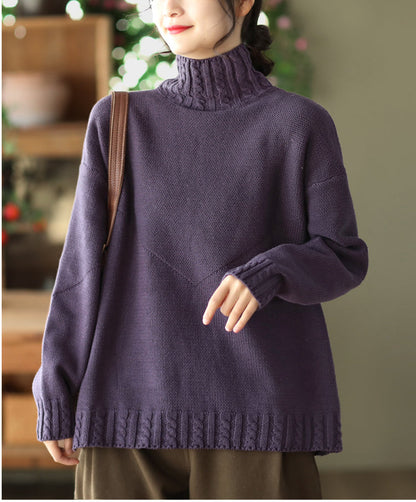 Retro Crochet Temperament Warm Sweater