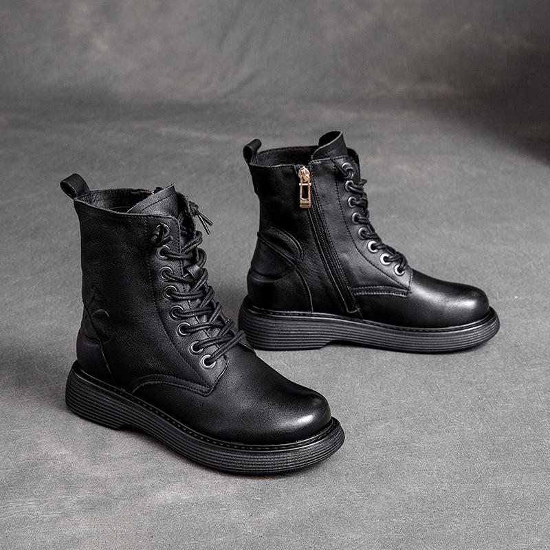 Autumn Winter Retro Leather Boots