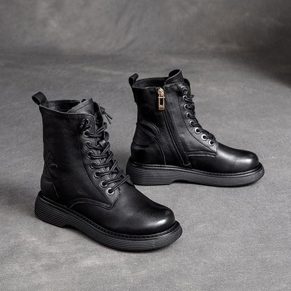 Autumn Winter Retro Leather Boots