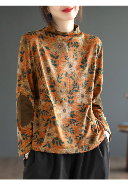 Artistic Print Knitted T-shirt