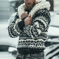 Fairman Island Jacquard Warmth Retro Pattern Cozy Crew Neck Sweater artswardrobe