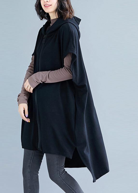 Boutique Clothing Winter Jackets Fall Jackets Black Hooded Cotton Coats