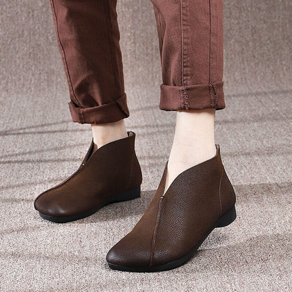 Autumn Retro Soft Leather Shoes
