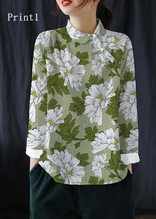 White Clothes Lapel Button Down Spring Blouses