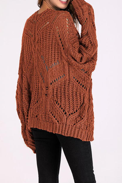 Color V Neck Sweater