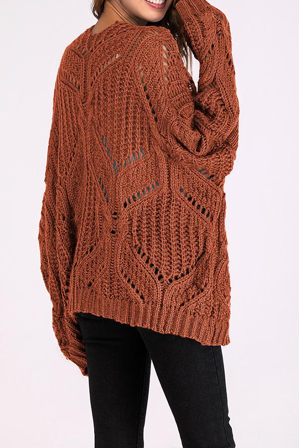 Color V Neck Sweater
