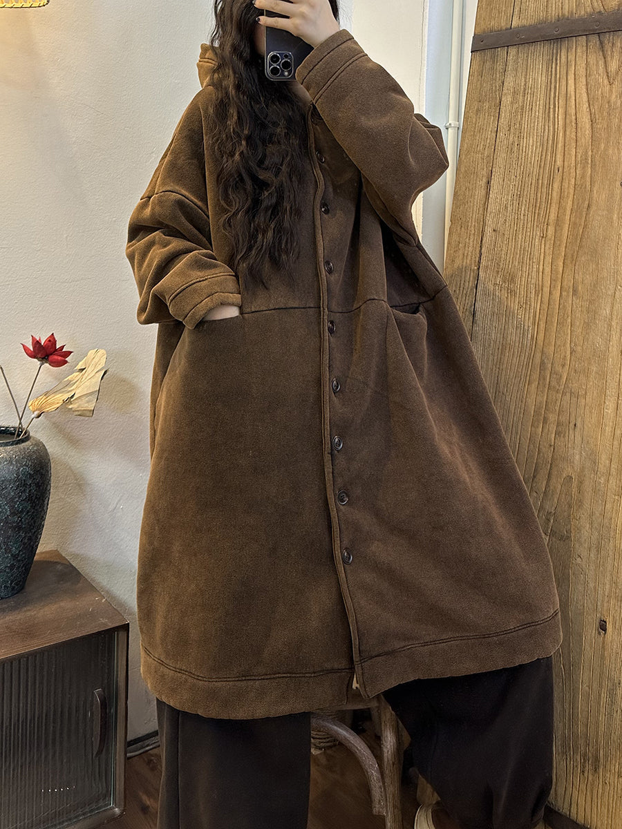 Winter Thickened Cotton Loose Hooded Padded Coat