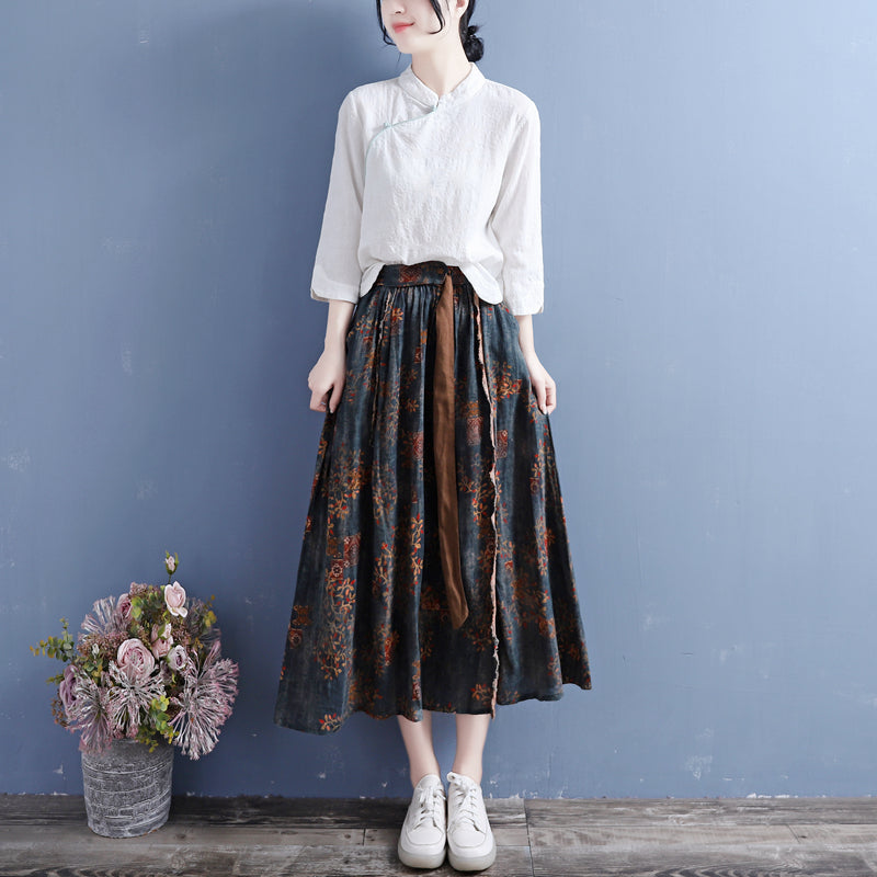 Cozy Cotton Linen Skirt