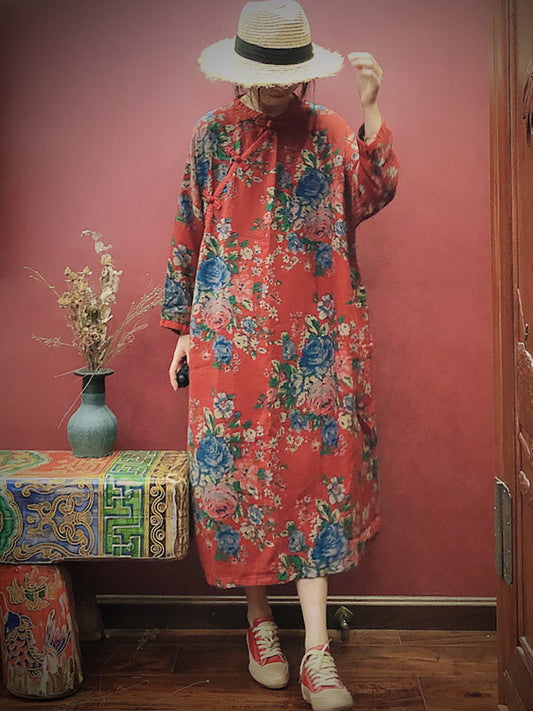 Cotton Print Loose Dress