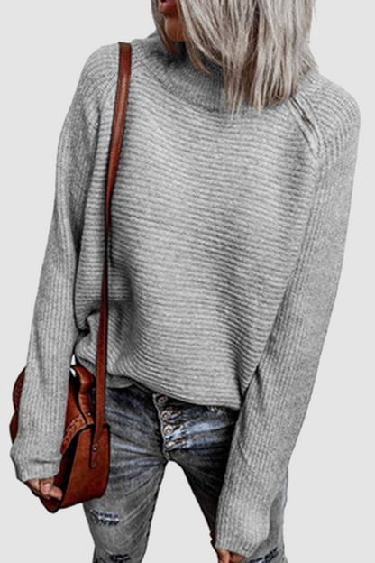 Zipper O Neck Tops Sweater(4 Colors)