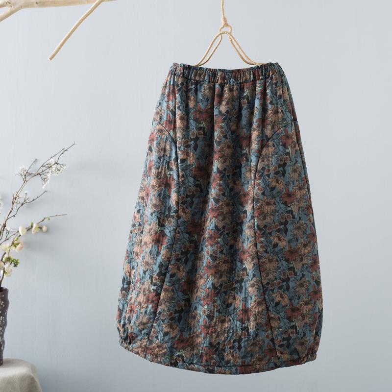 Winter Retro Loose Cotton Linen Skirt