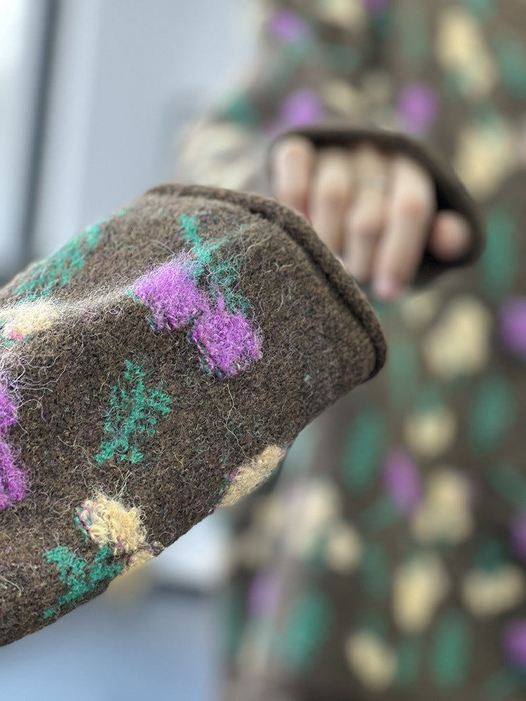 Jacquard Knitted Pullover Sweater
