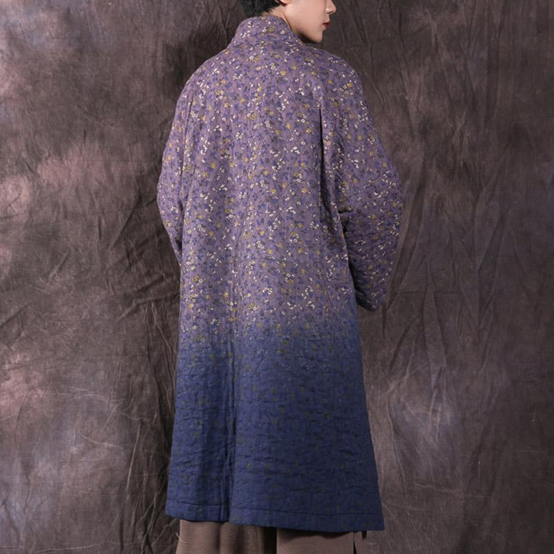Autumn Winter Gradient Retro Cotton Coat
