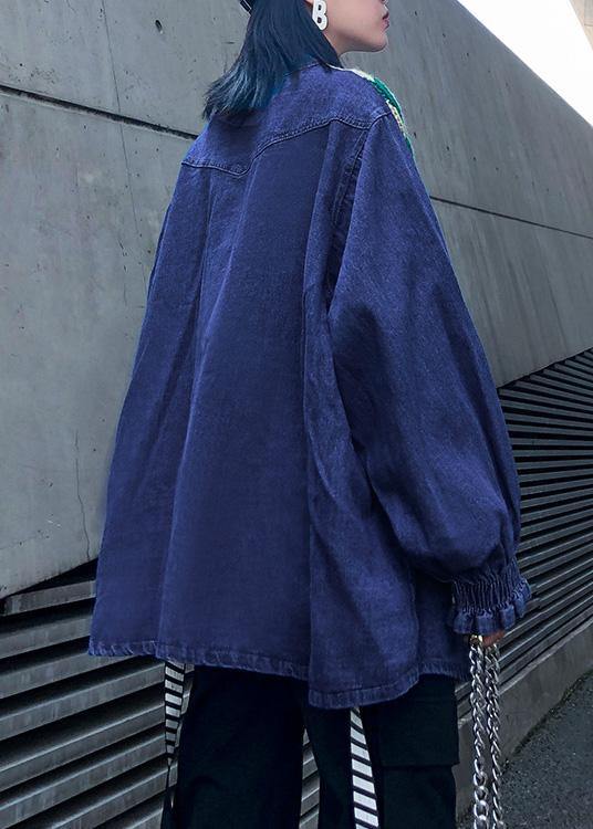 White Top O Neck Patchwork Oversized Shirts