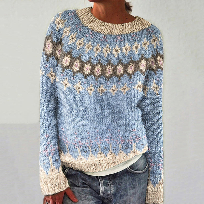 Vintage Fairman Island Geometric Crew Neck Sweater elevenforest