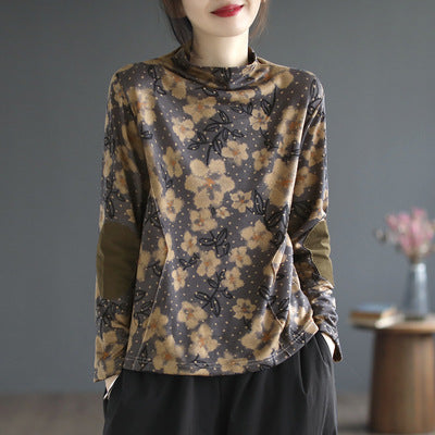 Artistic Print Knitted T-shirt